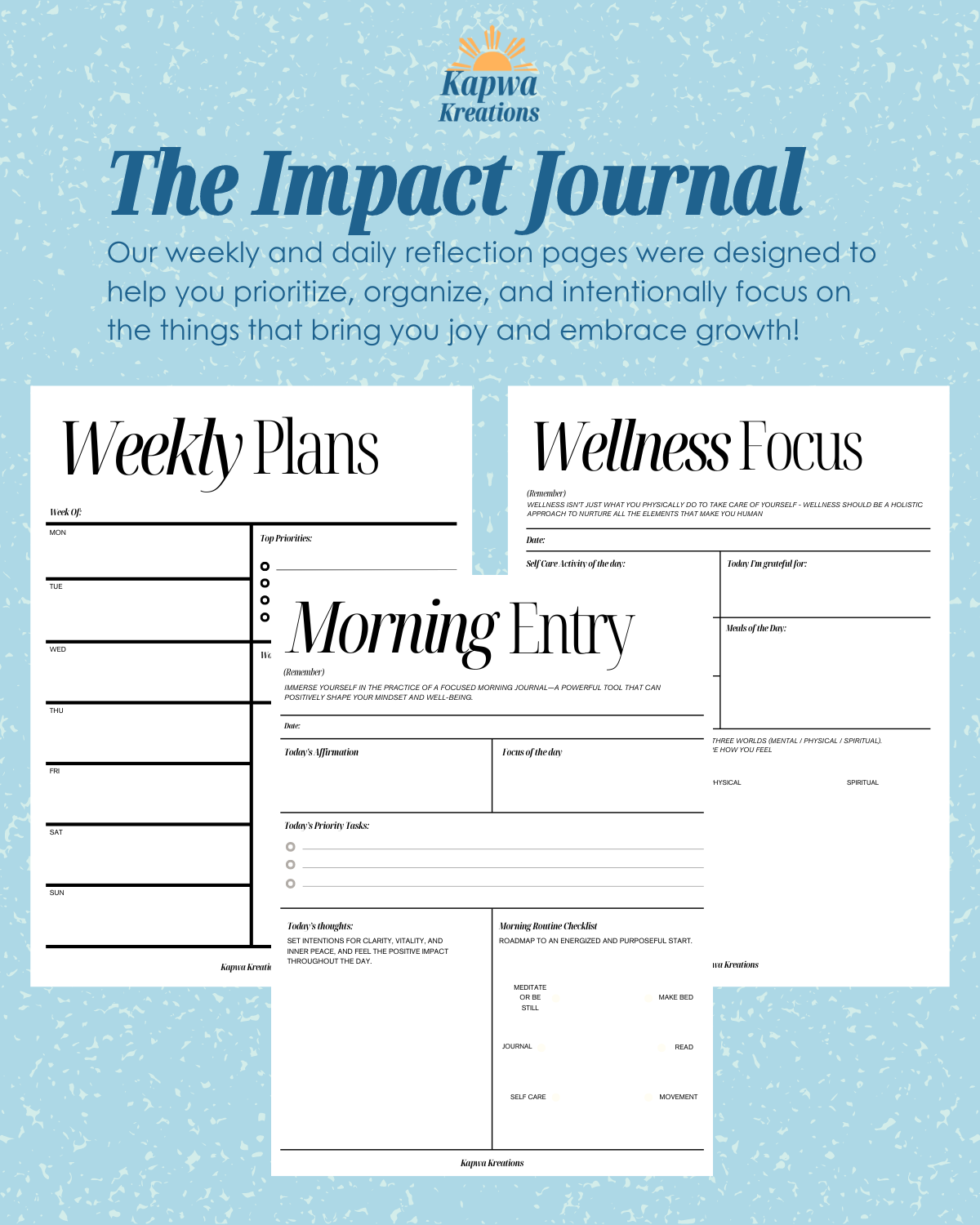 The Impact Journal || Guided 2 Week Reflection & Habit Setting Challenge