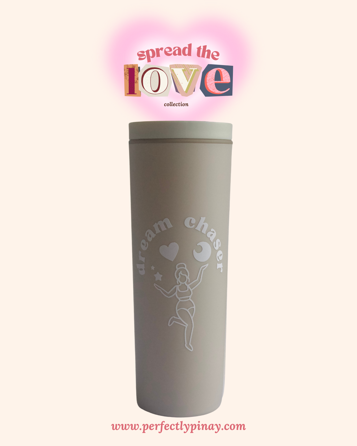 Spread the Love Tumblers: 18oz Matte Tumblers with Straw