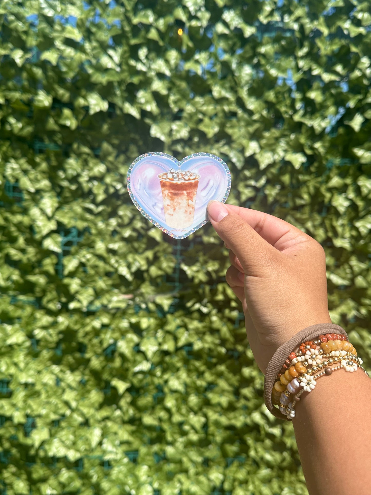 Latte Lover || Holographic Sticker