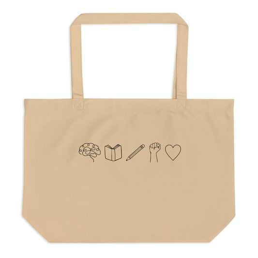 Education is Liberation || Embroidered Large Eco Tote