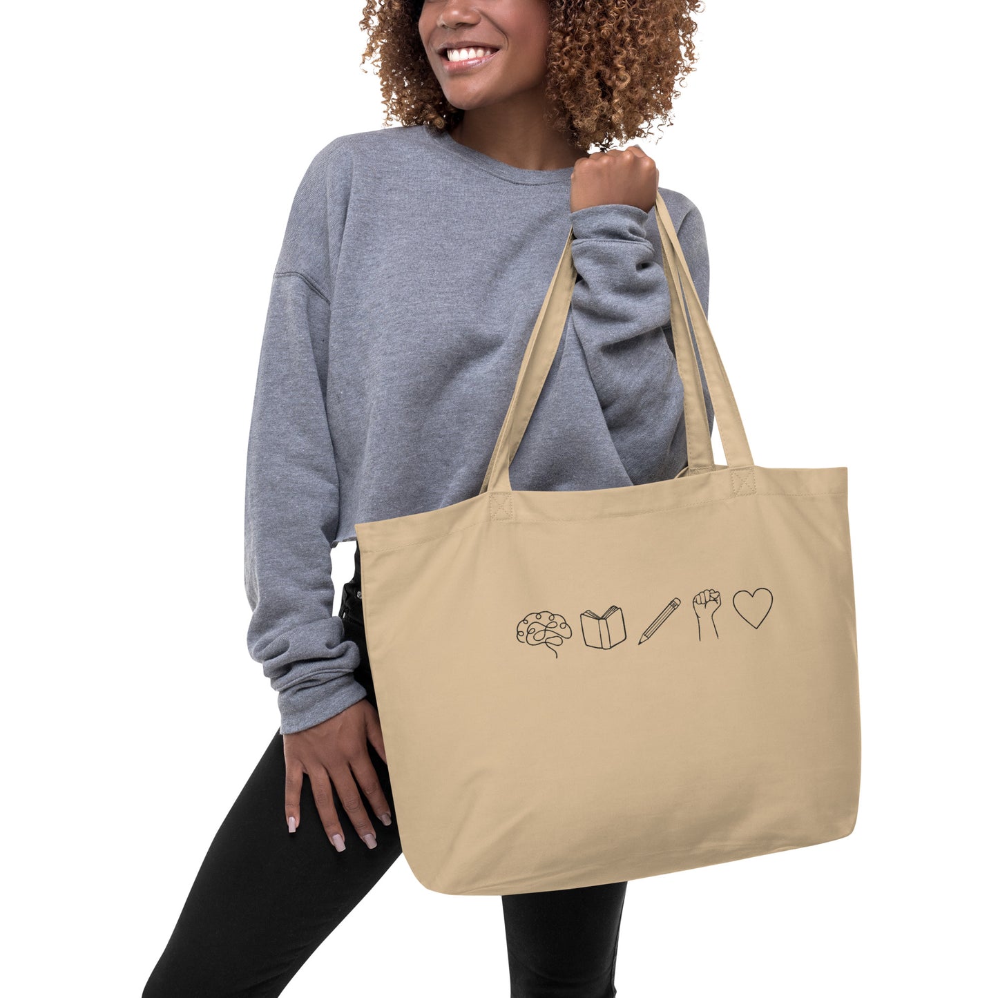 Education is Liberation || Embroidered Large Eco Tote