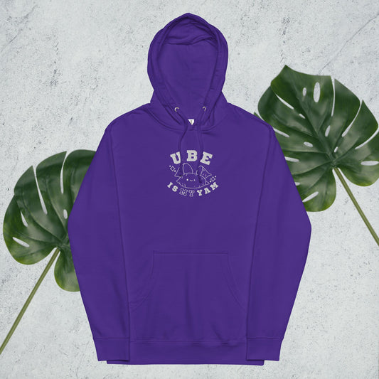 Ube is My Yam: Premium Embroidered Hoodie (Purple w/ White Stitching)